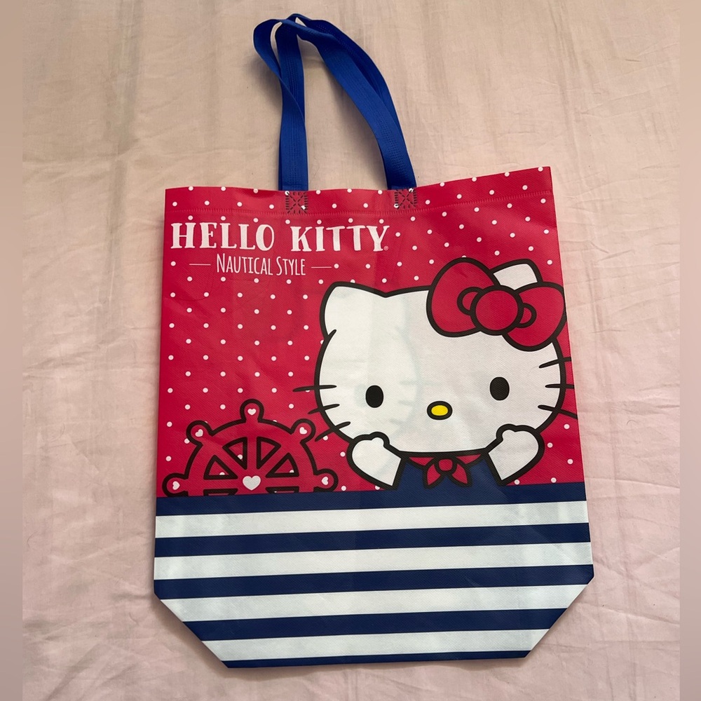 Hello Kitty Nautical Style Tote in Red, Blue, and White